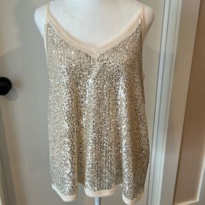 Vice Size M sequin tank with adjustable straps